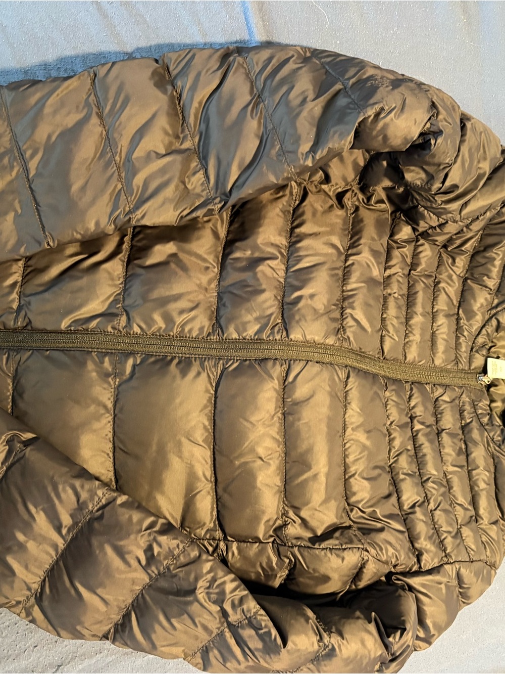 Lole Black Quilted Puffer Jacket with Yellow Trim